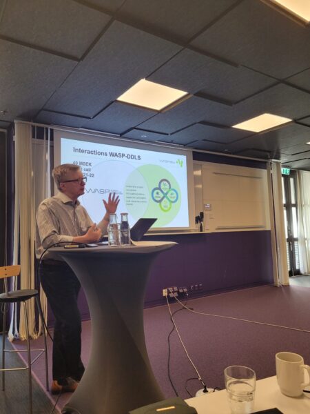 A man having a presentation.