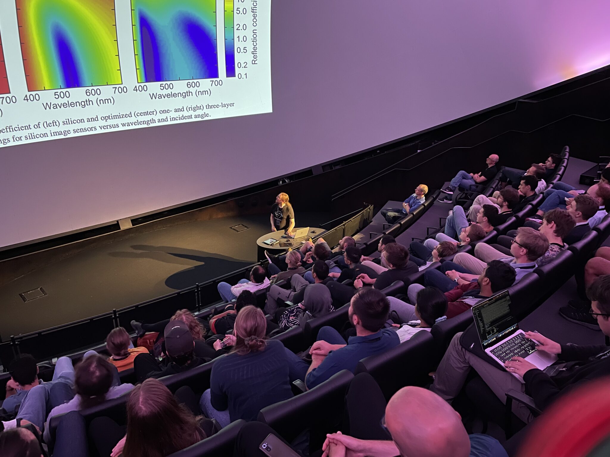 Participants watching a presentation