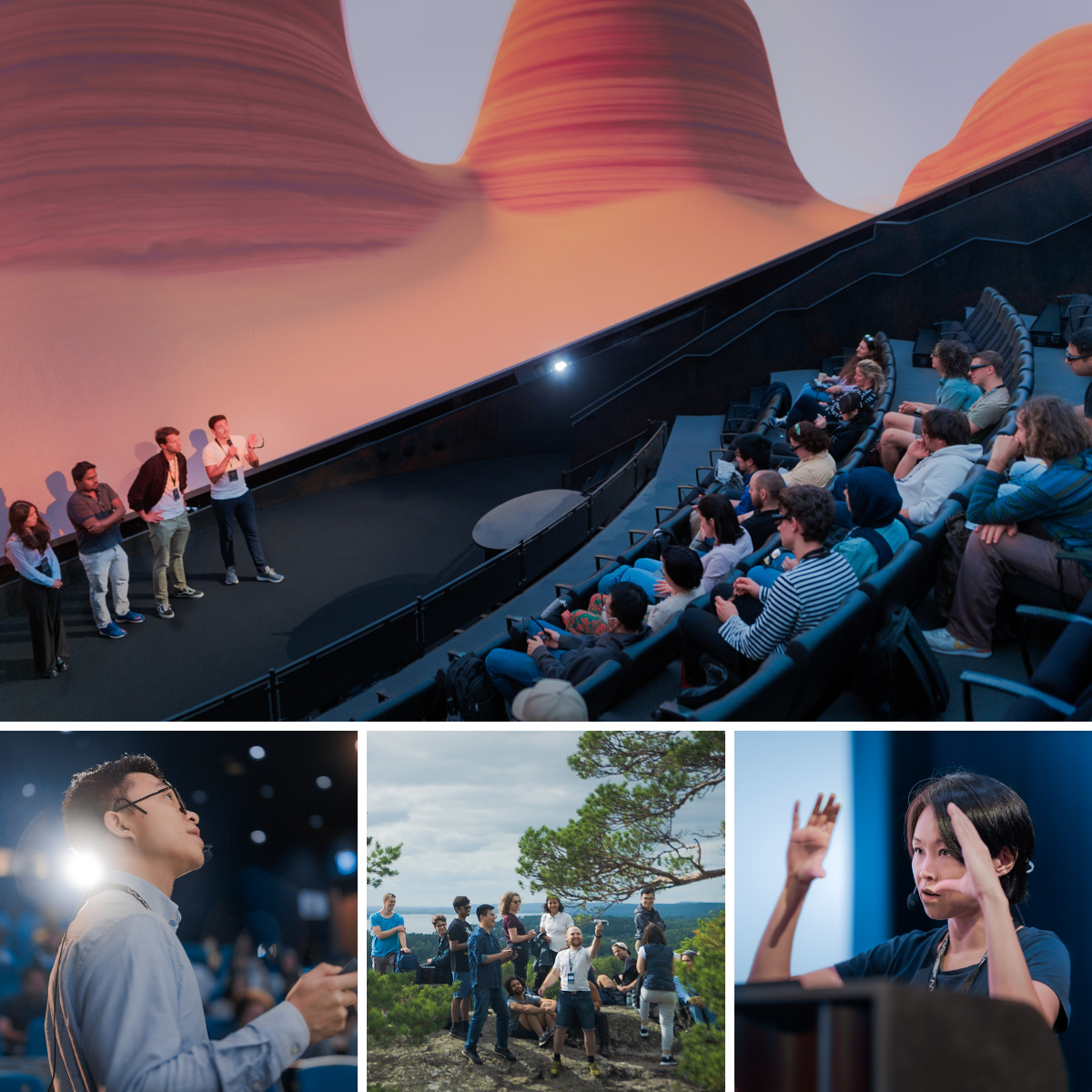 Collage of photos of from the WASP Summer School of Human Communication