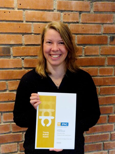Frida received the Young Author Award for best conference contribution during the 4th IFAC Conference on Advances in Proportional-Integral-Derivative Control in Almeria, Spain in 2024.